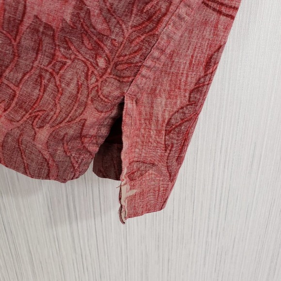 Izod jeans Hawaiian print short sleeve button up casual shirt - Picture 5 of 11